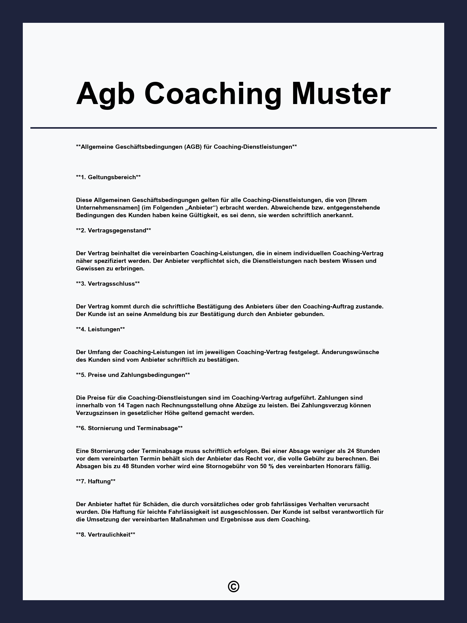 Agb Coaching Muster